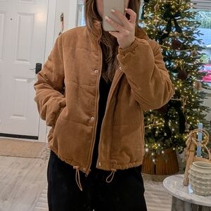 SHEIN Brown Teddy Jacket